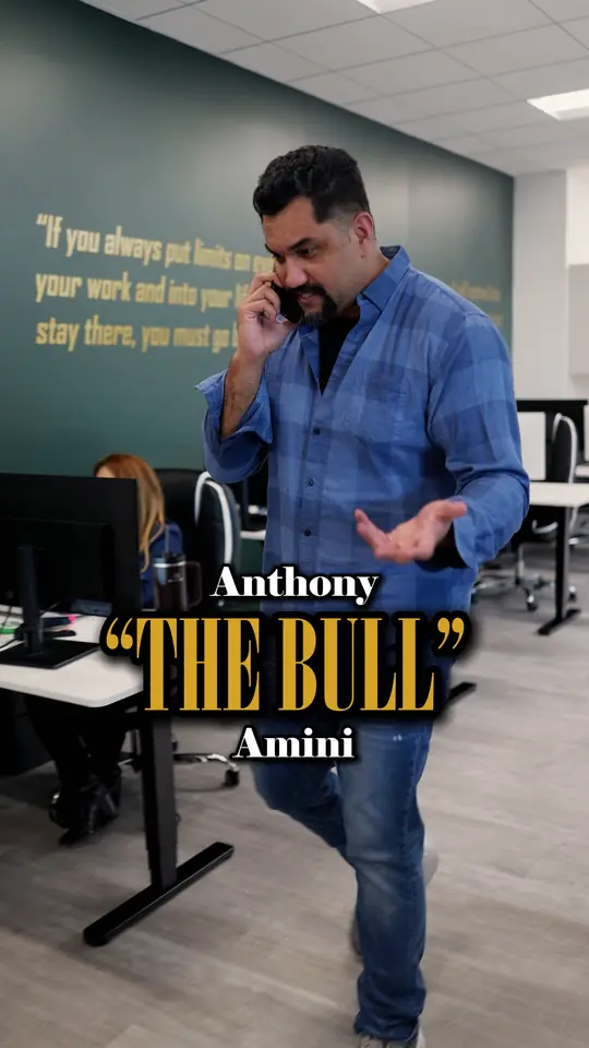 Title card from our team intro reel: Anthony The Bull Amini