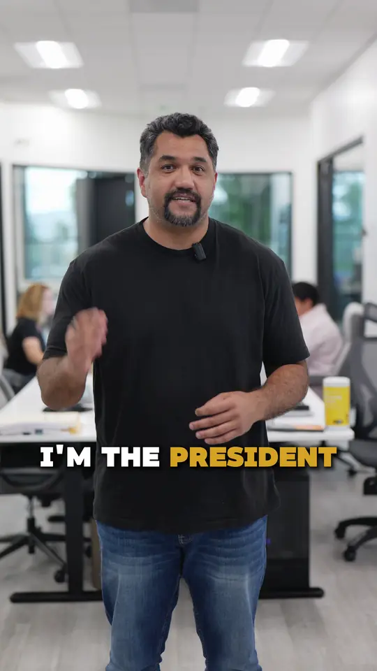 Anthony Amini in the office